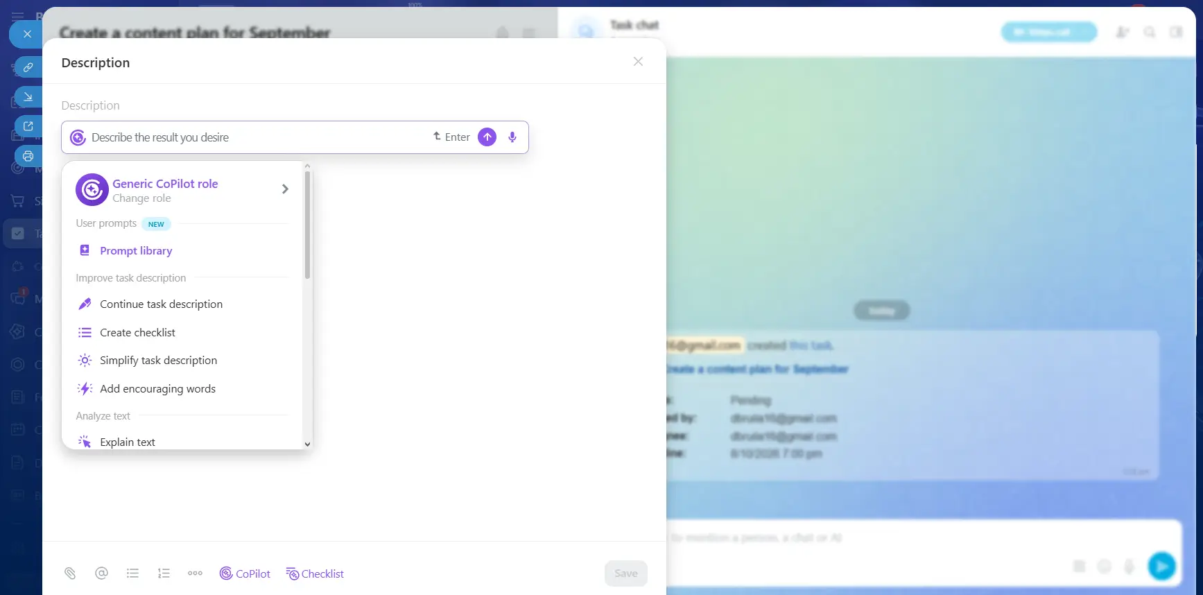 AI-generated opportunity summary inside Bitrix24 CRM
